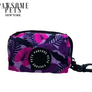 Poo bag holder - Hawaii purple floral